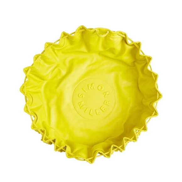 Simon Miller $495 NWT Large Scrunch Net Drawstring Bucket Market Bag Citron - Picture 7 of 10